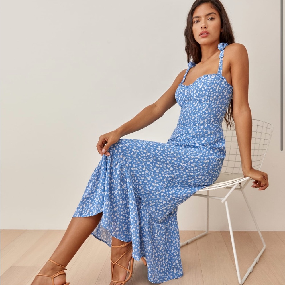 Reformation midi Nikita Dress Color: Marie